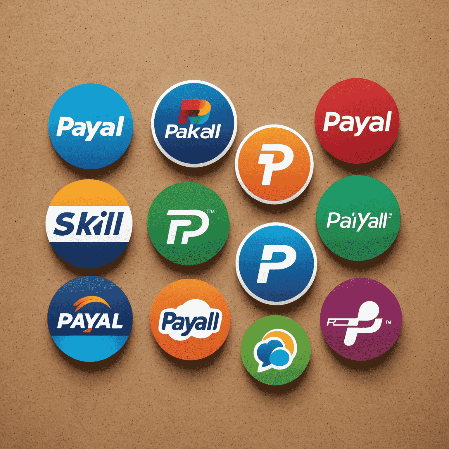 Logos of various e-wallet services like PayPal, Skrill, and Neteller